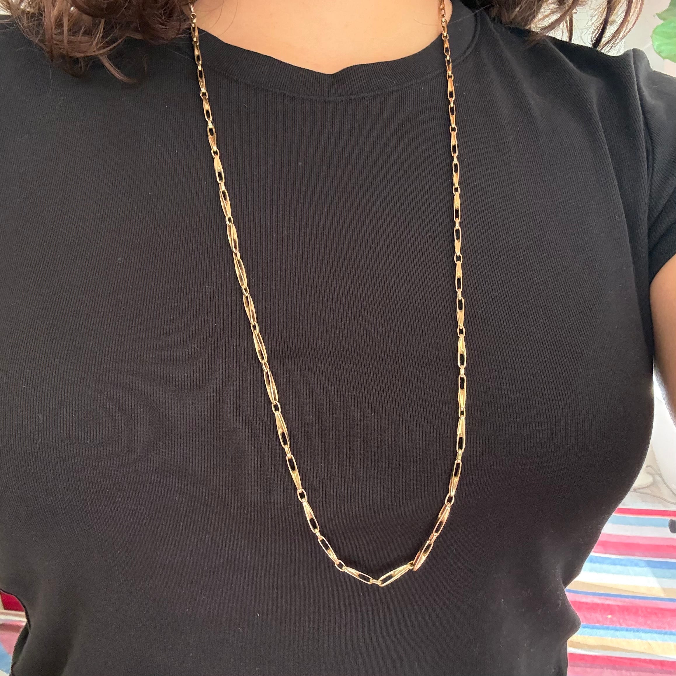 Vintage Fancy Bar Link Chain Necklace