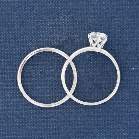 .94ct Vintage Round Brilliant Cut Diamond Wedding Set, by Tiffany & Co., GIA