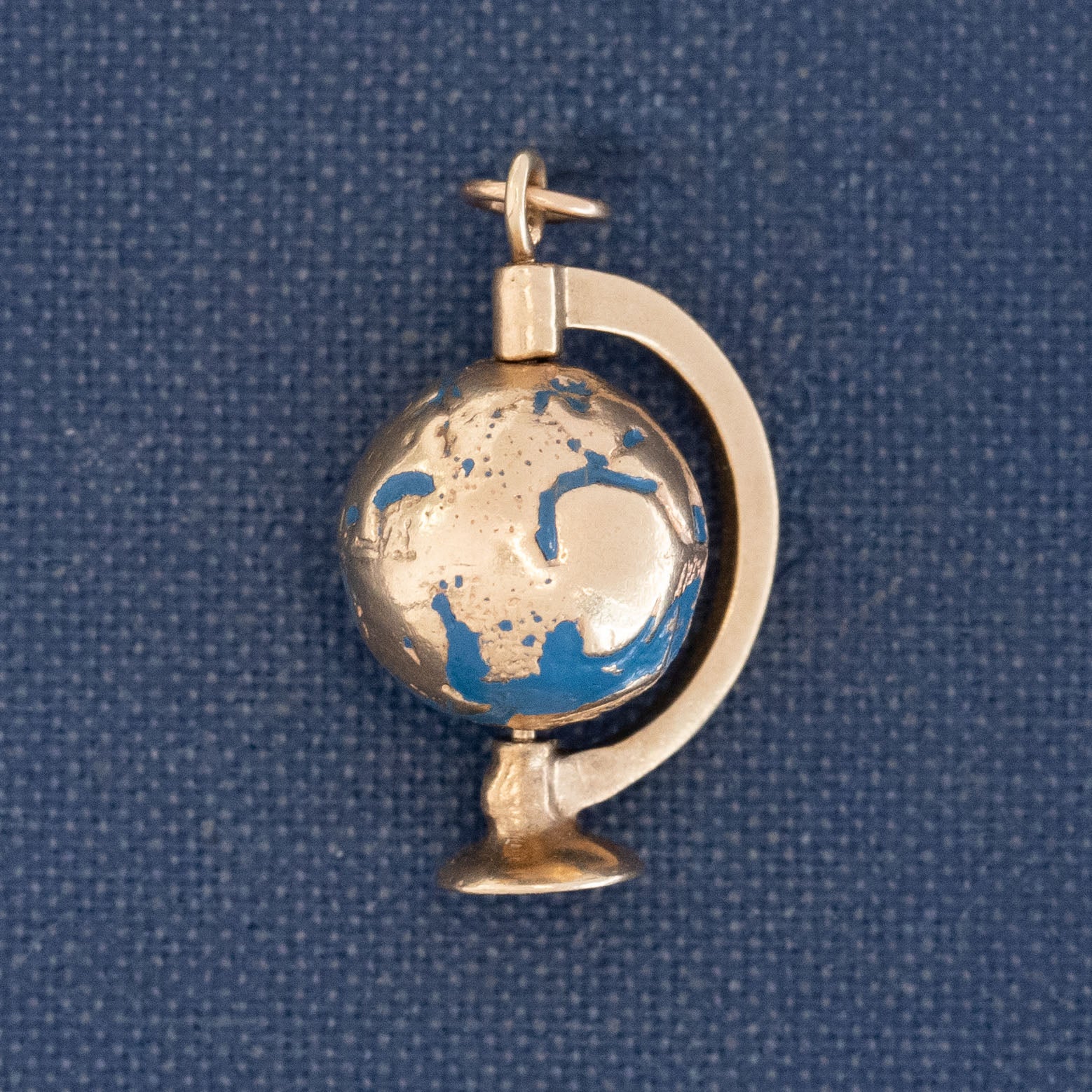 Vintage Enamel Globe Charm
