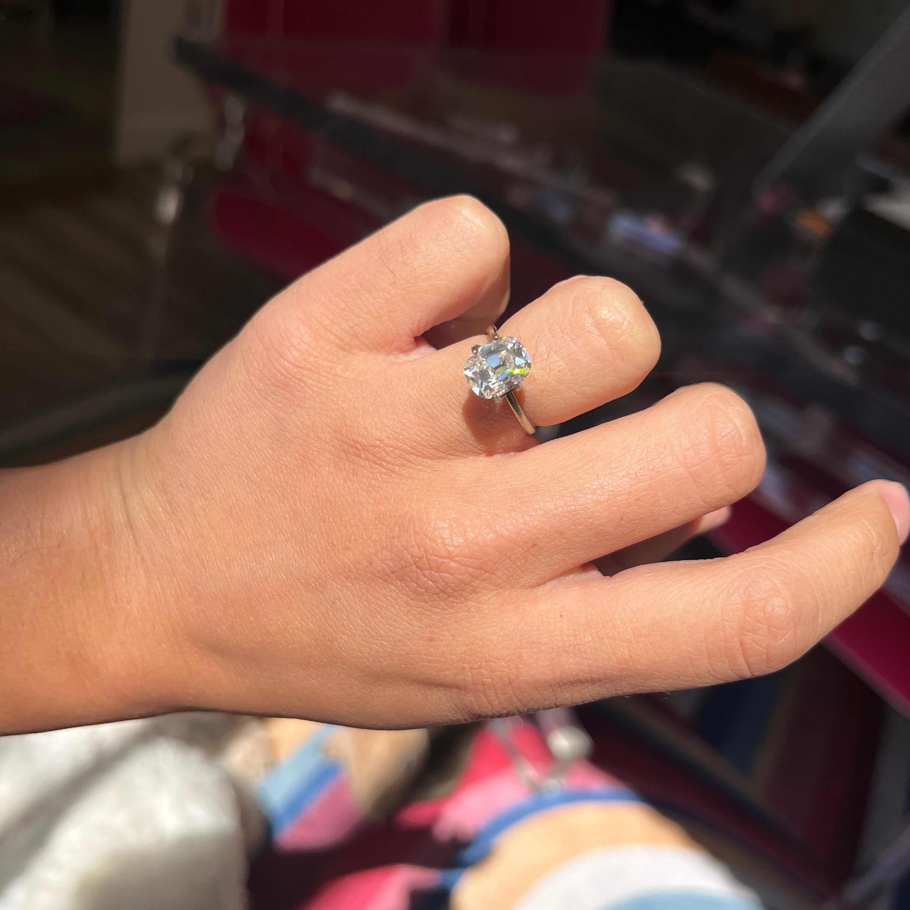 2.26ct Old Mine Cushion Cut Diamond, GIA L VS1