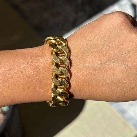 Vintage Jumbo Curb Link Bracelet, French