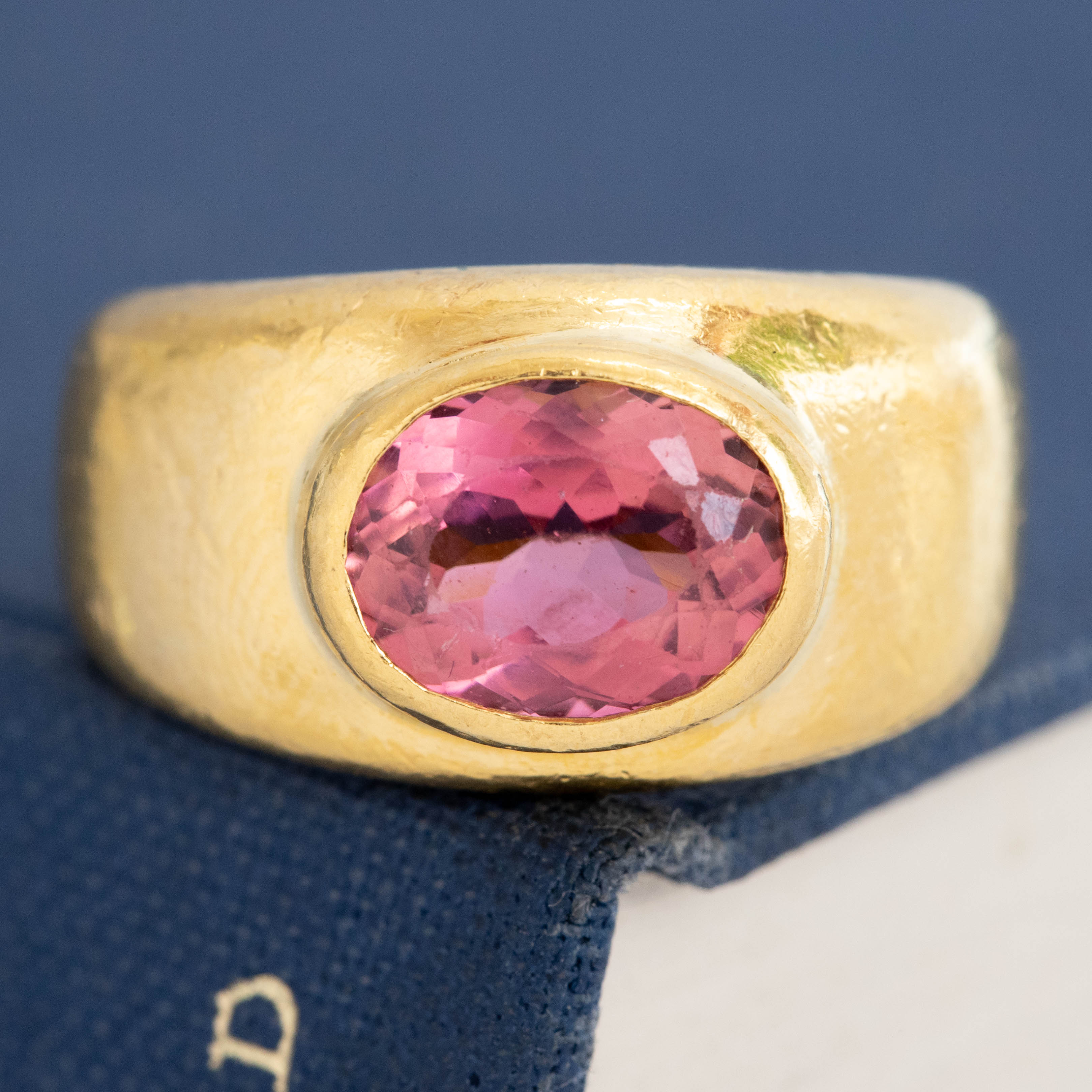 Vintage Tourmaline Bezel Ring