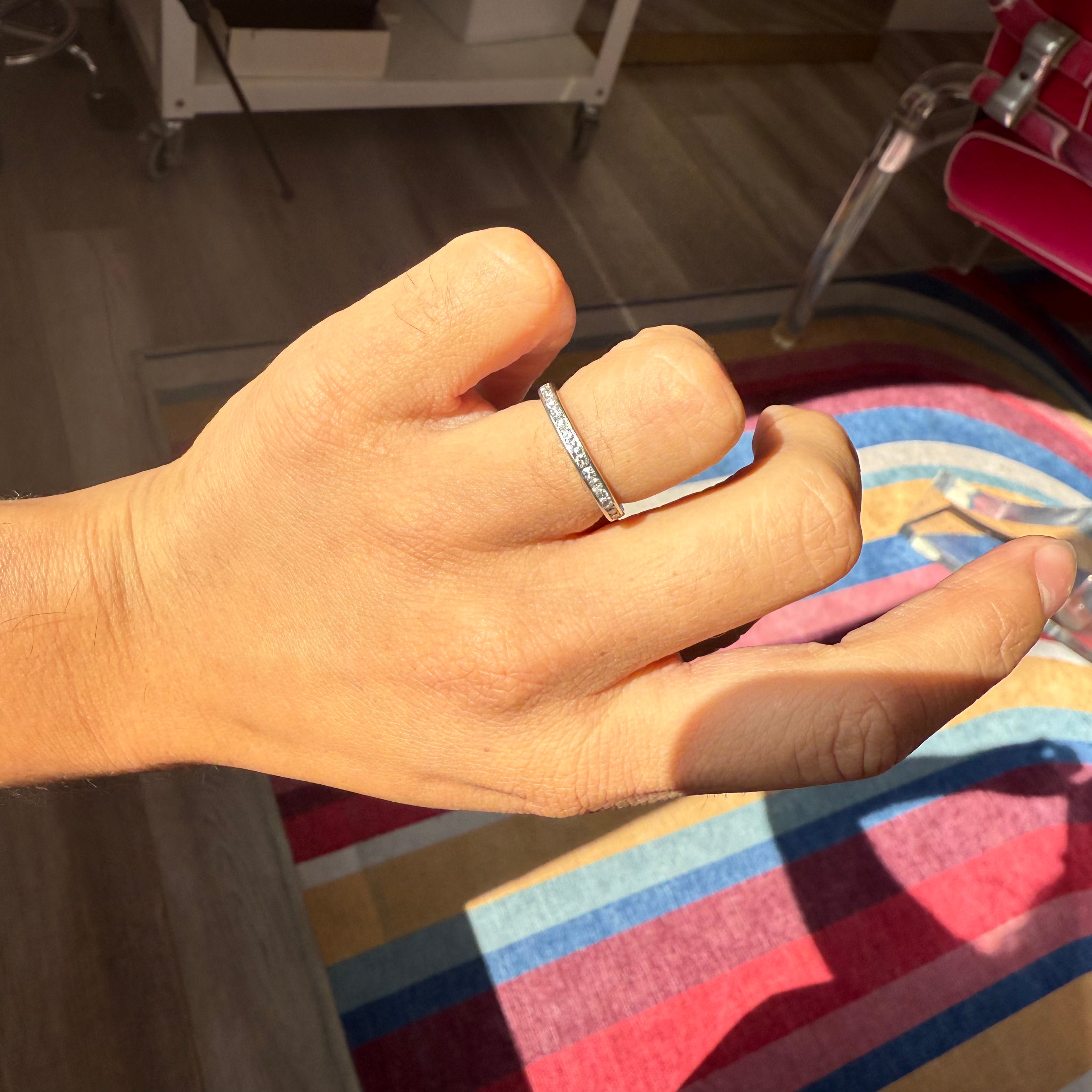 Vintage Single Cut Diamond Eternity Band