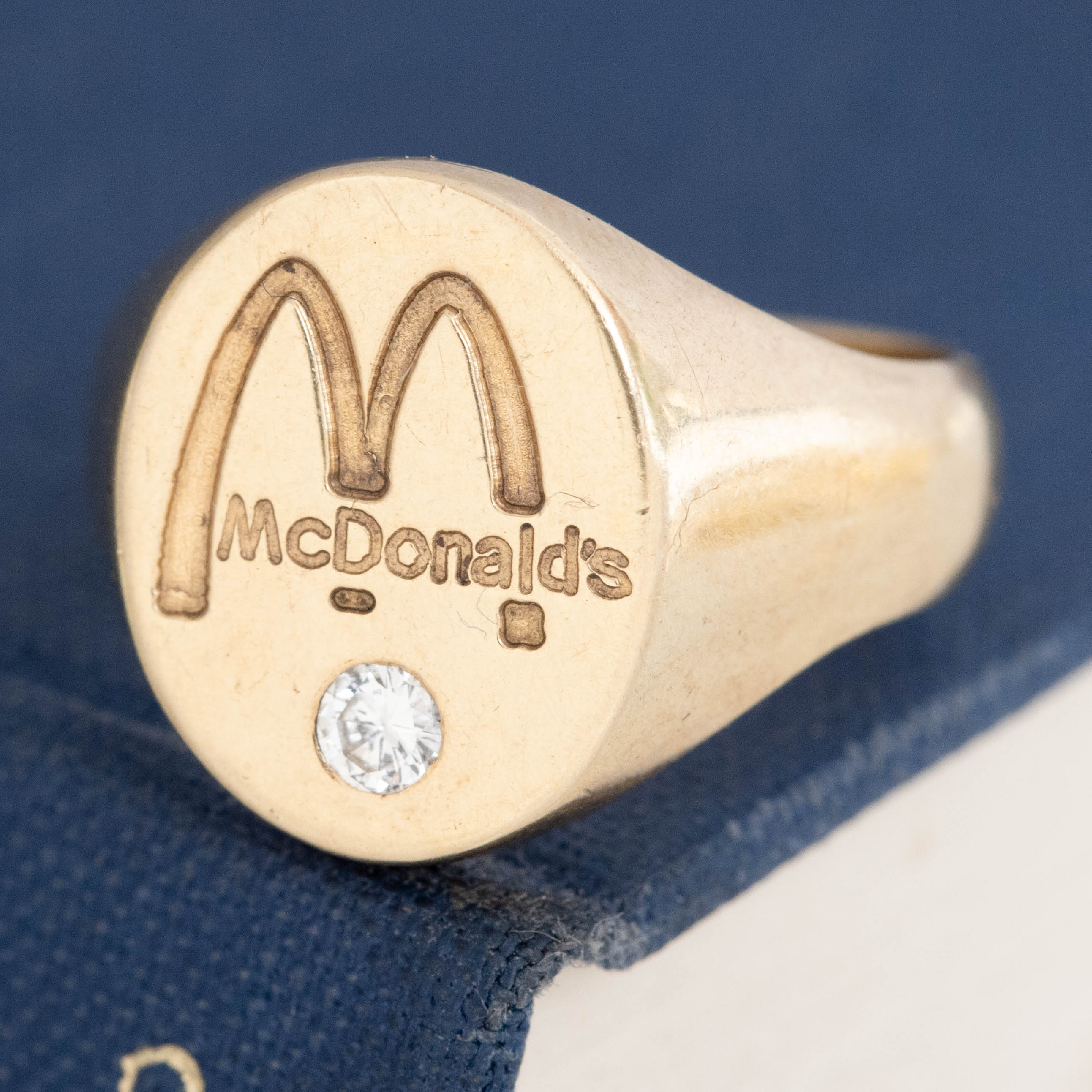 Vintage Diamond McDonalds Signet Ring, English