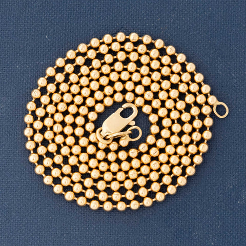 Vintage Beaded Chain Necklace, Italian