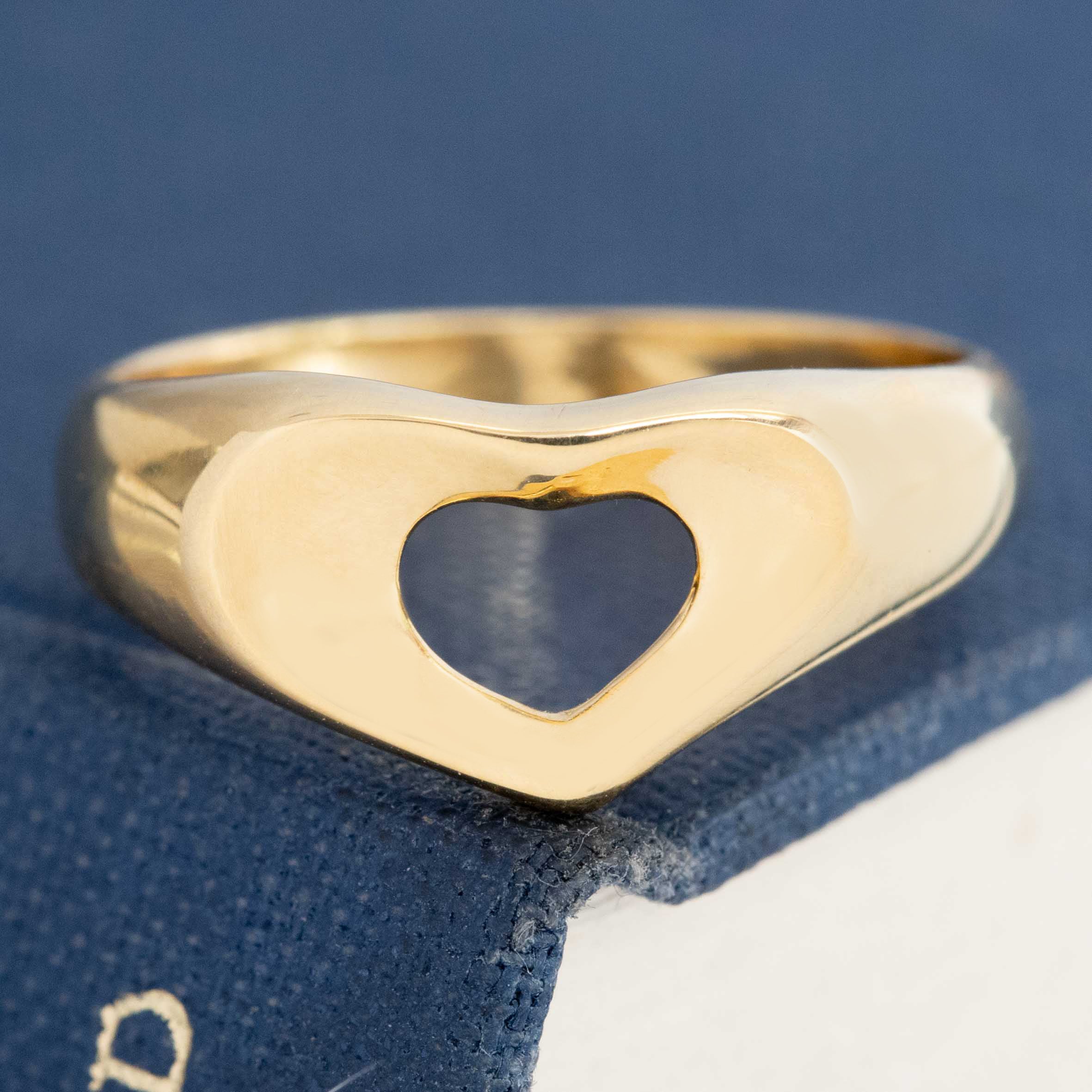 Vintage Open Heart Signet Ring, by Elsa Peretti for Tiffany & Co.