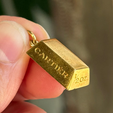 Vintage 1/2 oz Ingot Pendant, by Cartier