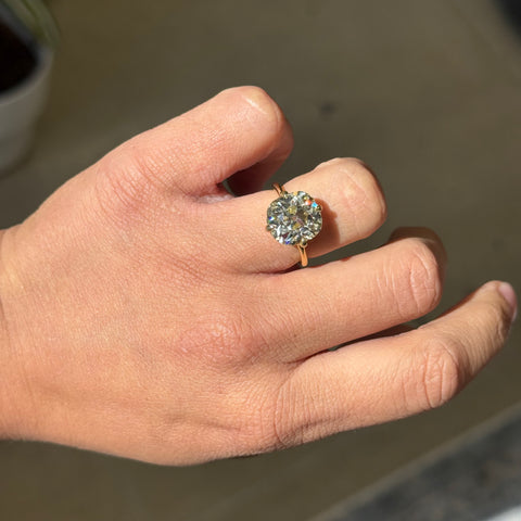 5.88ct Old Mine Cut Diamond Solitaire, GIA