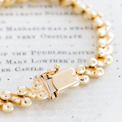 Vintage Macaroni Link Chain Bracelet