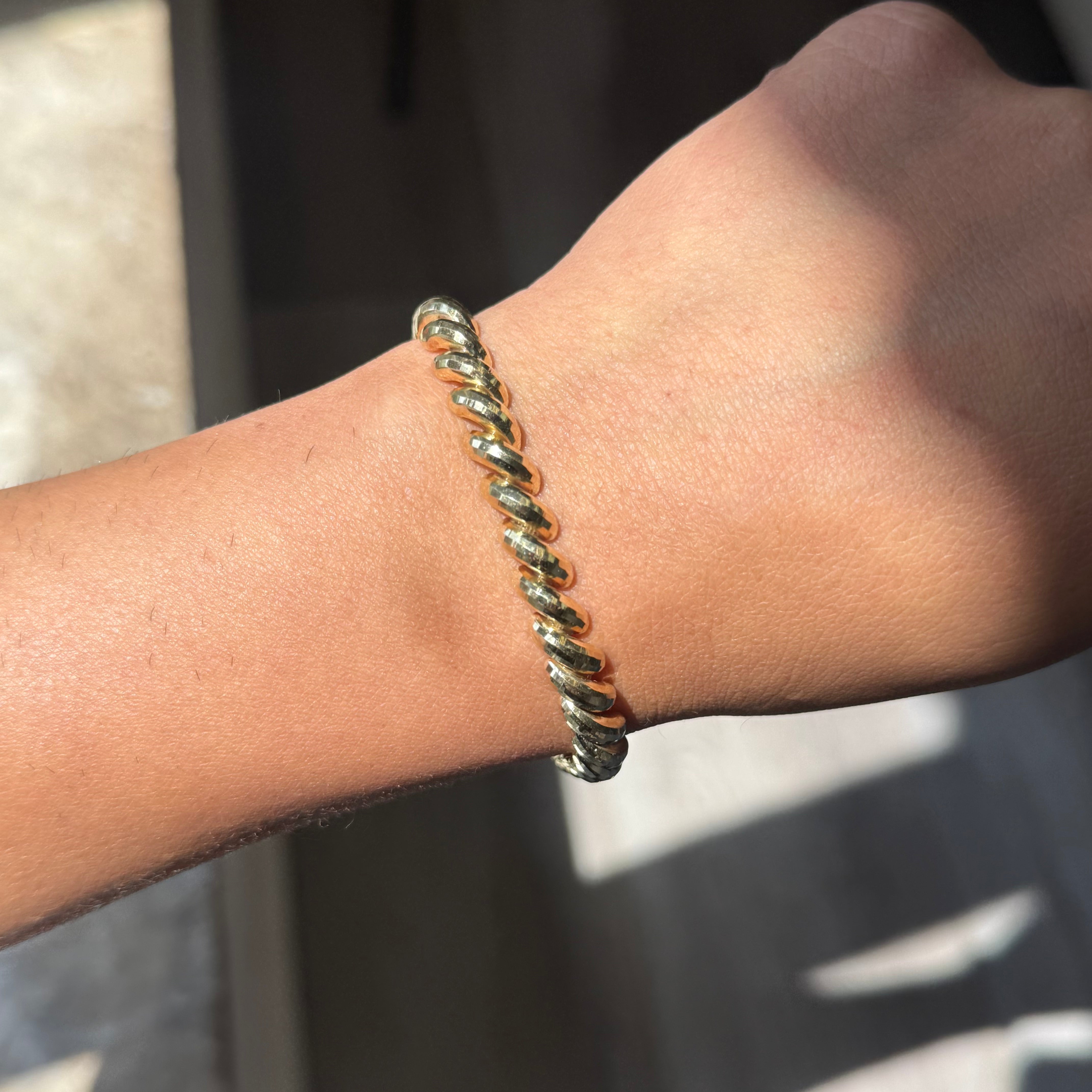 Vintage Macaroni Link Chain Bracelet