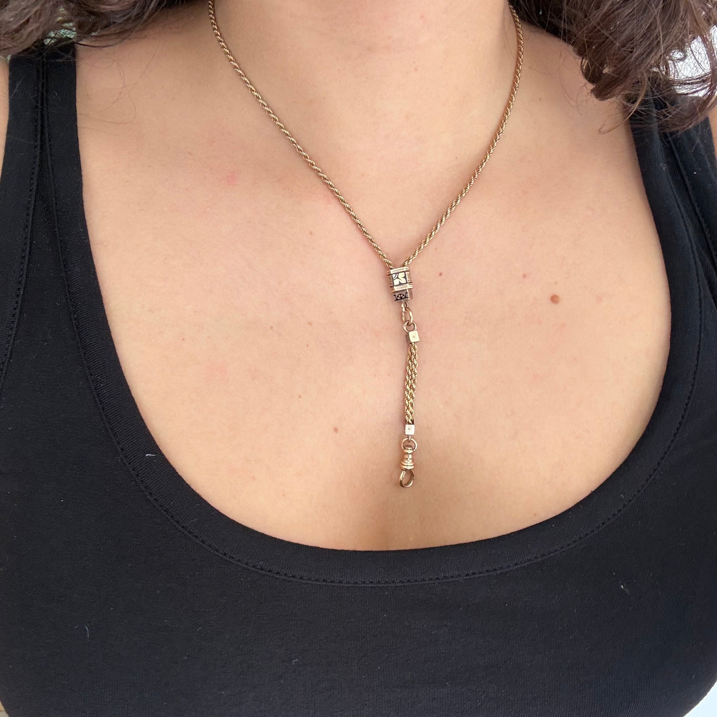 Antique Rope Slider Necklace