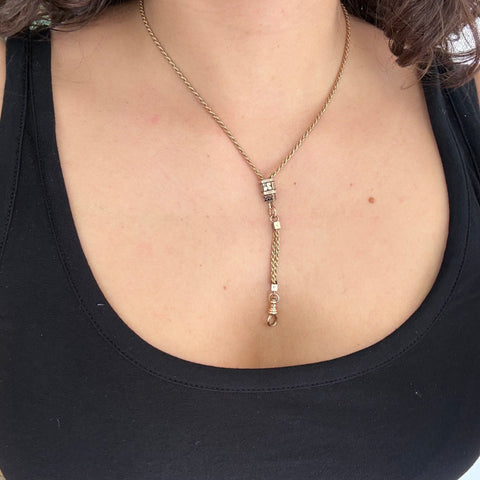 Antique Rope Slider Necklace