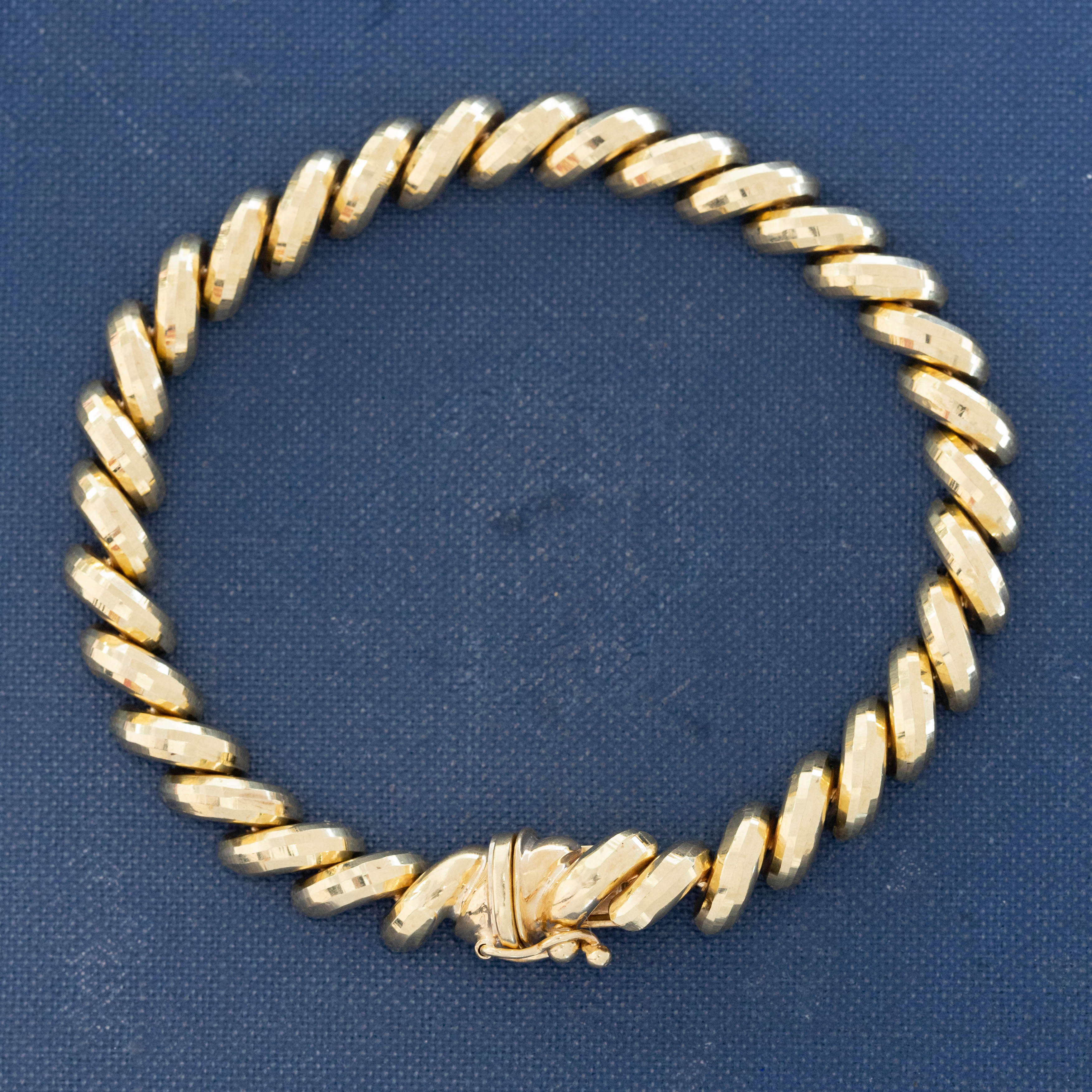 Vintage Macaroni Link Chain Bracelet