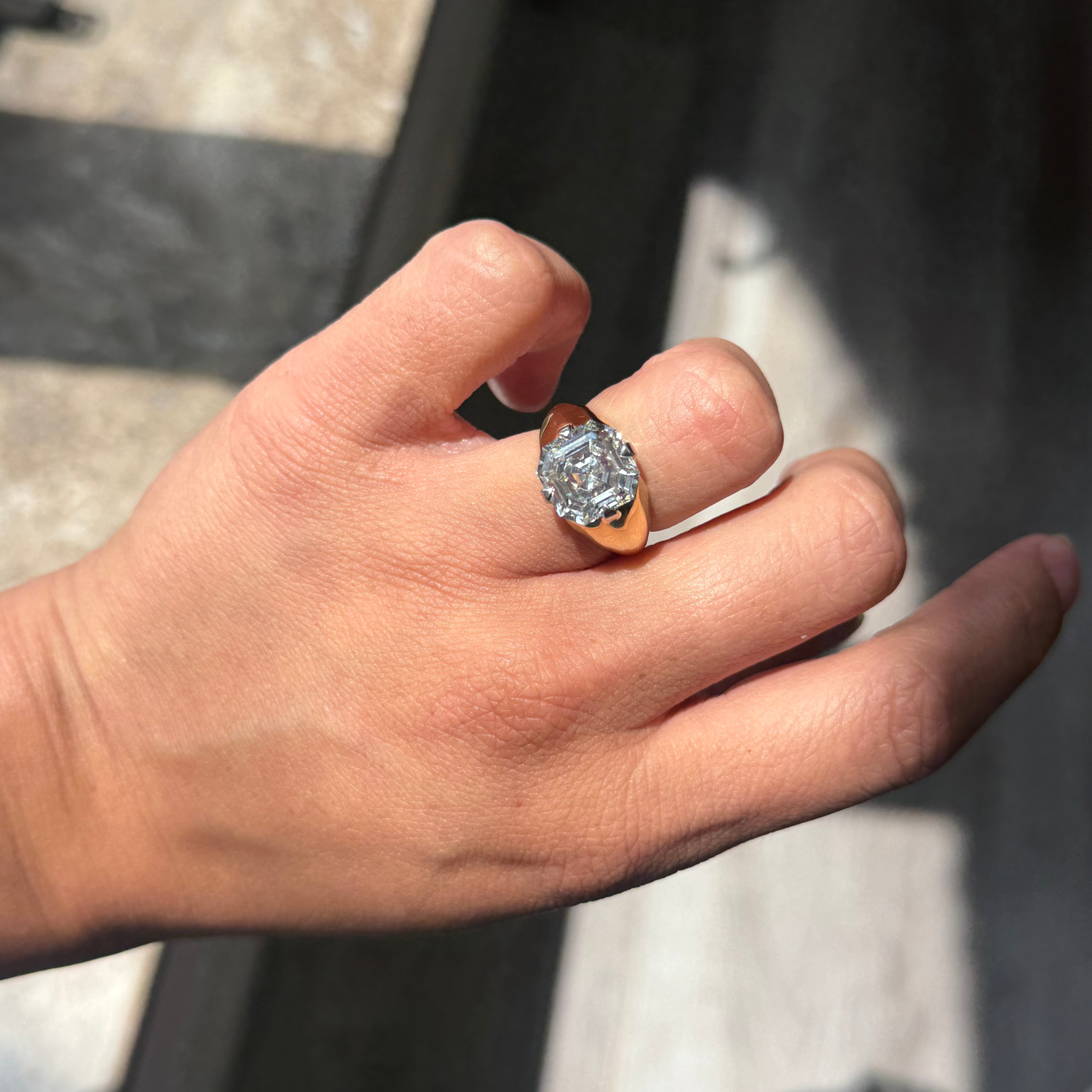 5.04ct Asscher Cut Diamond Solitaire, GIA K VS2
