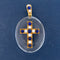 Antique Lapis & Pearl Rock Crystal Cross Pendant, c. 1878