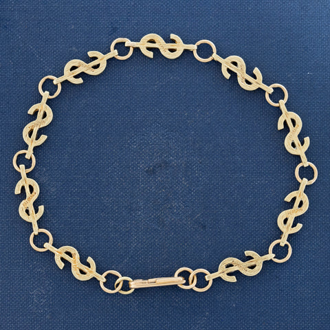 Vintage Dollar Sign Chain Bracelet