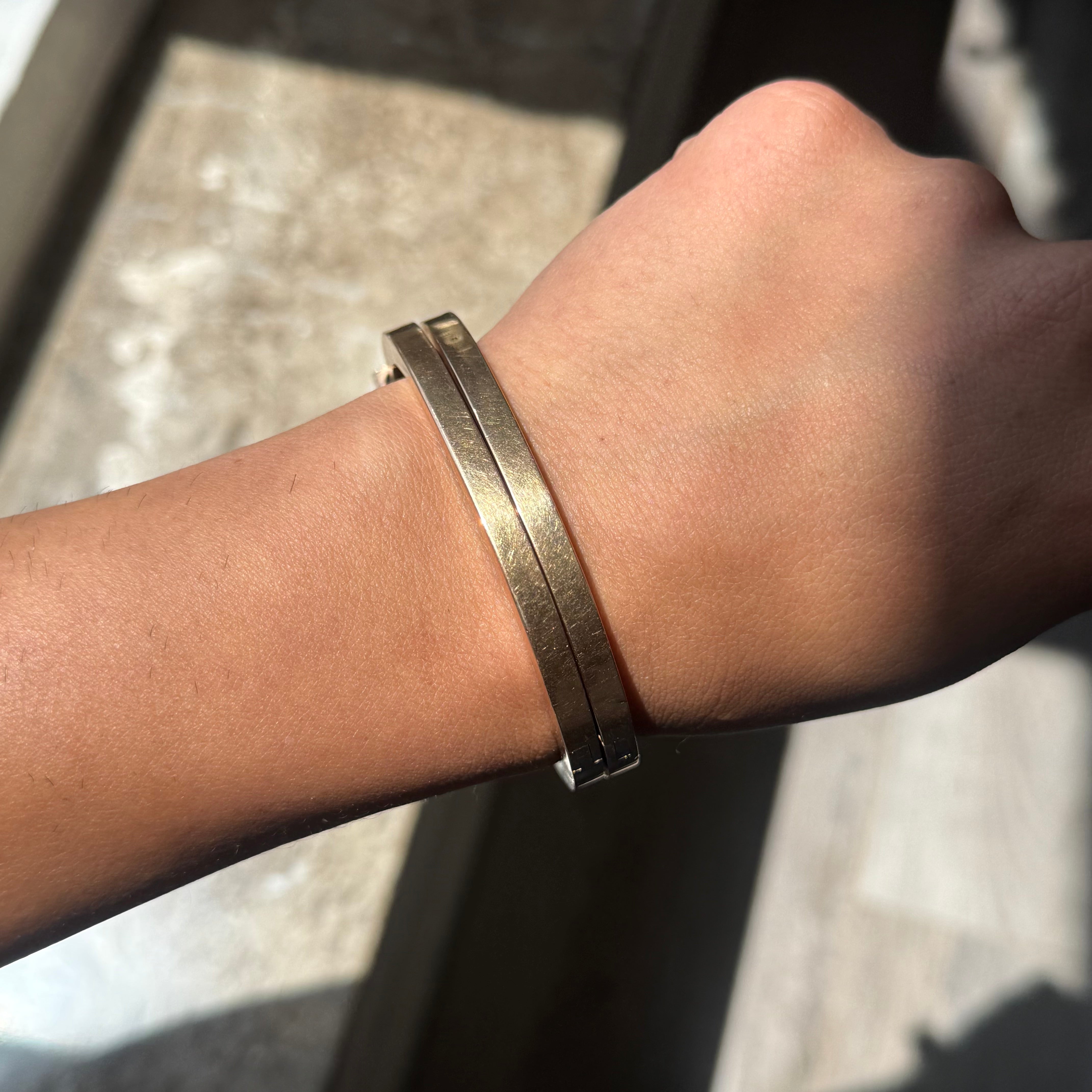 Antique Double Gold Bangle, French