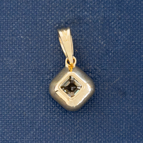 1.45ct Asscher Cut Diamond Collet Pendant