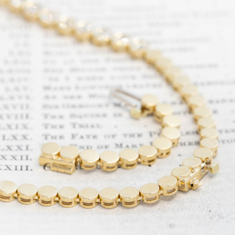 17.67ctw Old European Cut Diamond Bezel Tennis Necklace