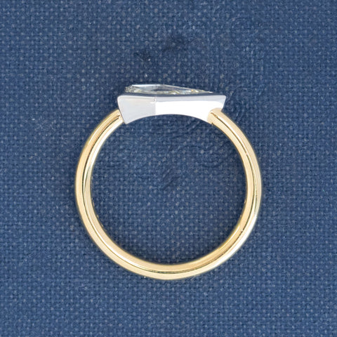 1.02ct Kite Cut Diamond Bezel Solitaire, GIA
