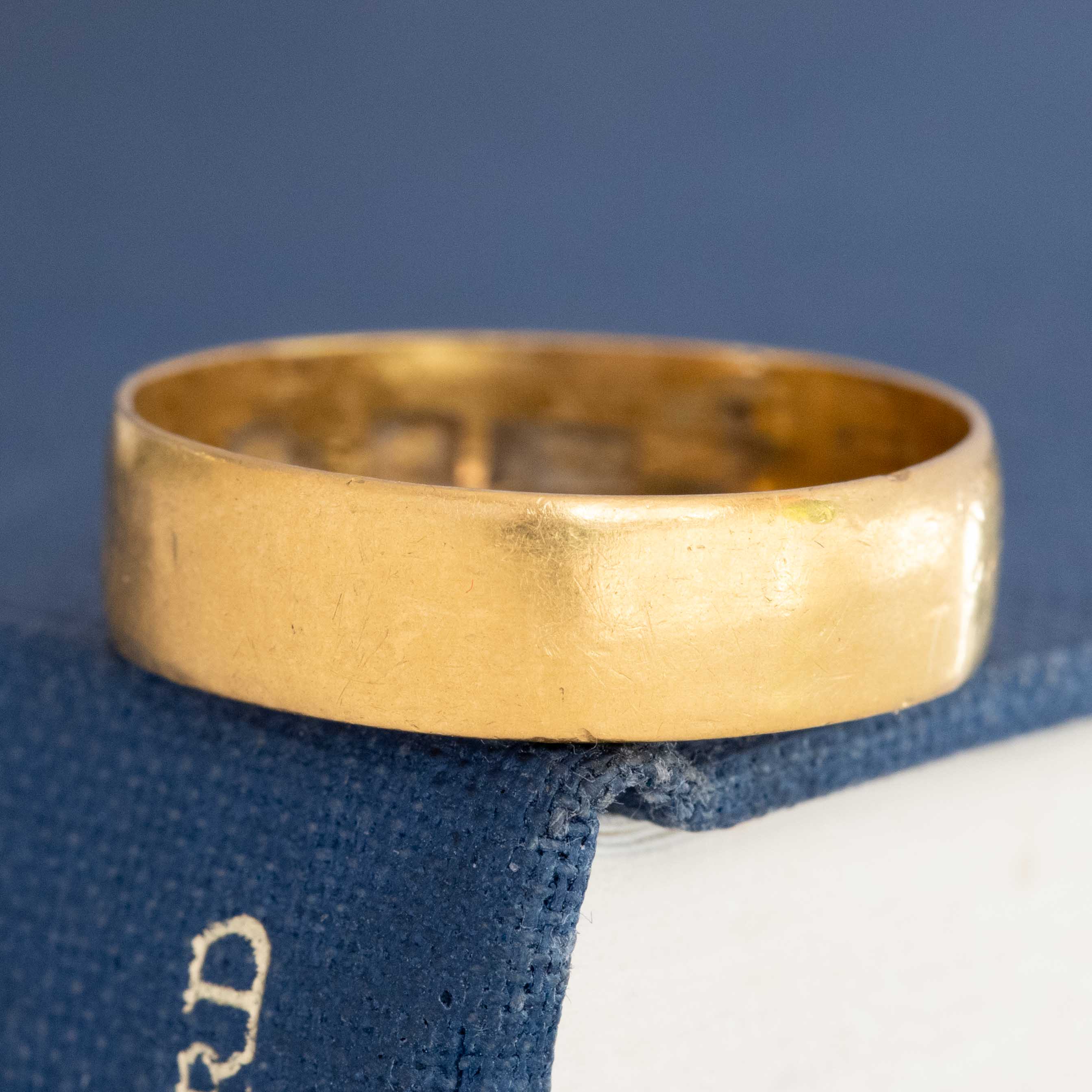 Antique 23kt Wedding Band, Swedish