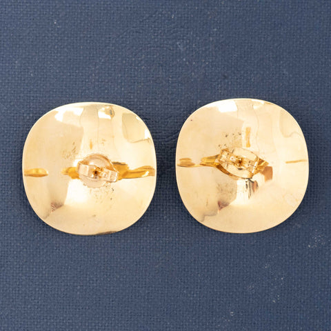 Vintage Wave Disc Earrings