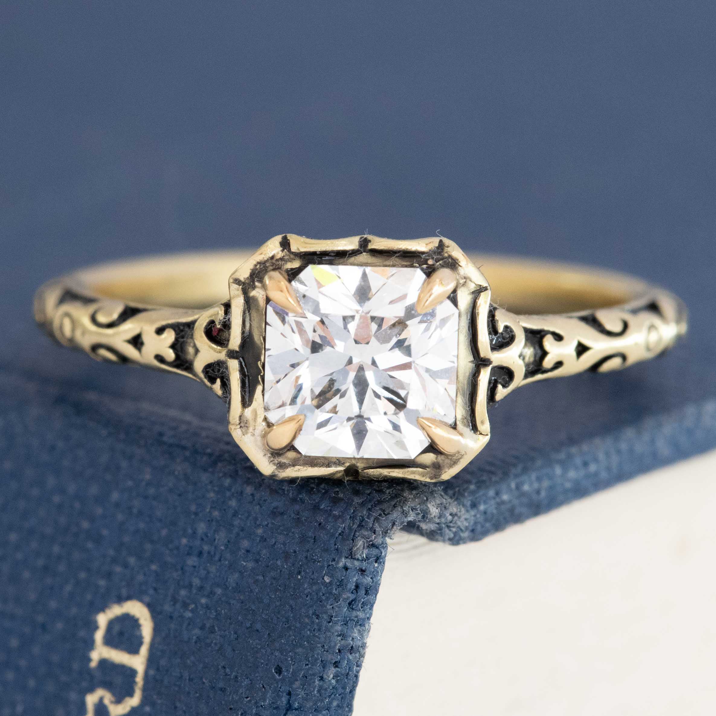 1.01ct Cushion Cut Diamond Solitaire, GIA H