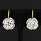 3.32ctw Antique Old European Cut Diamond Collet Drop Earrings