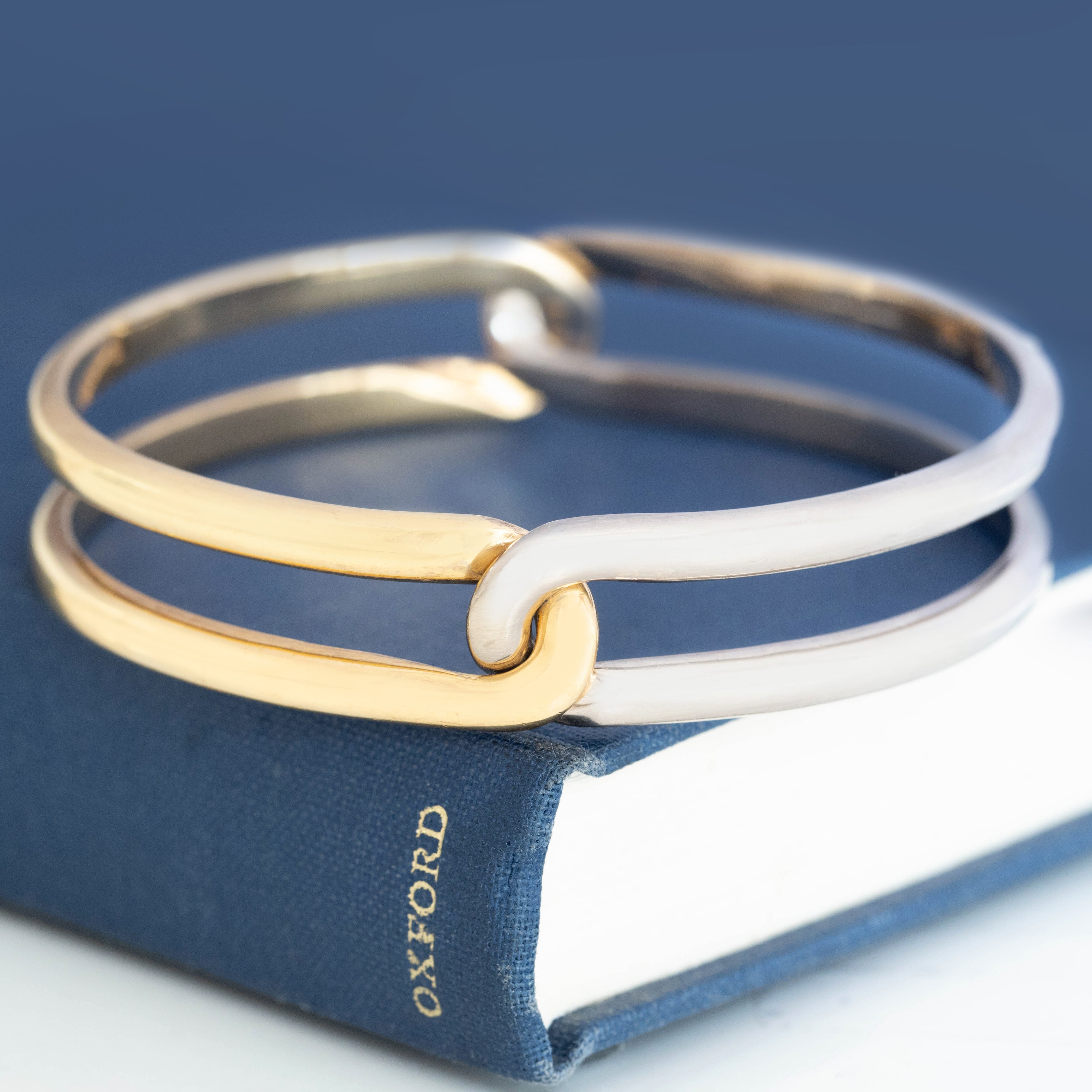 Vintage Two-Tone Interlocking Bangle, by Cartier