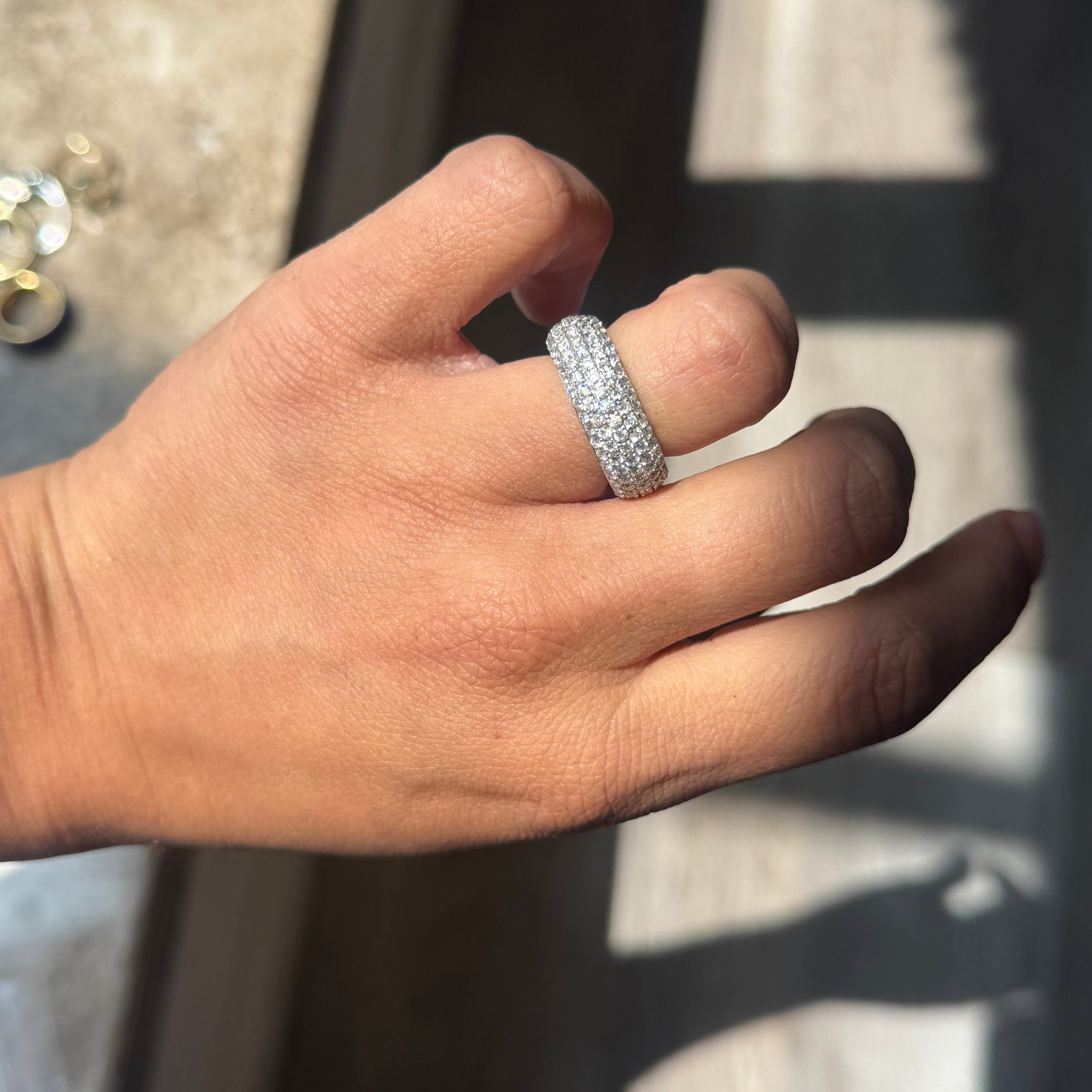 2.96ctw Diamond Pave Dome Eternity Band