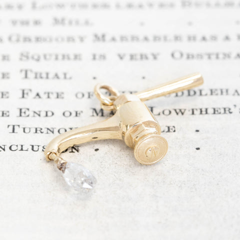 .63ct Briolette Cut Diamond Faucet Pendant