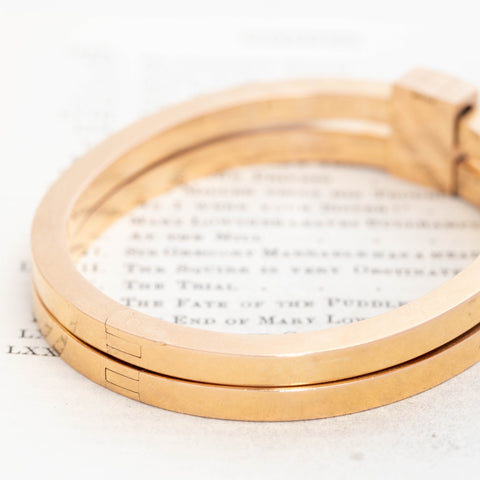 Antique Double Gold Bangle, French