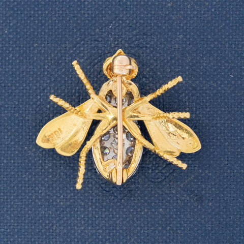 Vintage Diamond & Ruby Bee Brooch, by Herbert Rosenthal