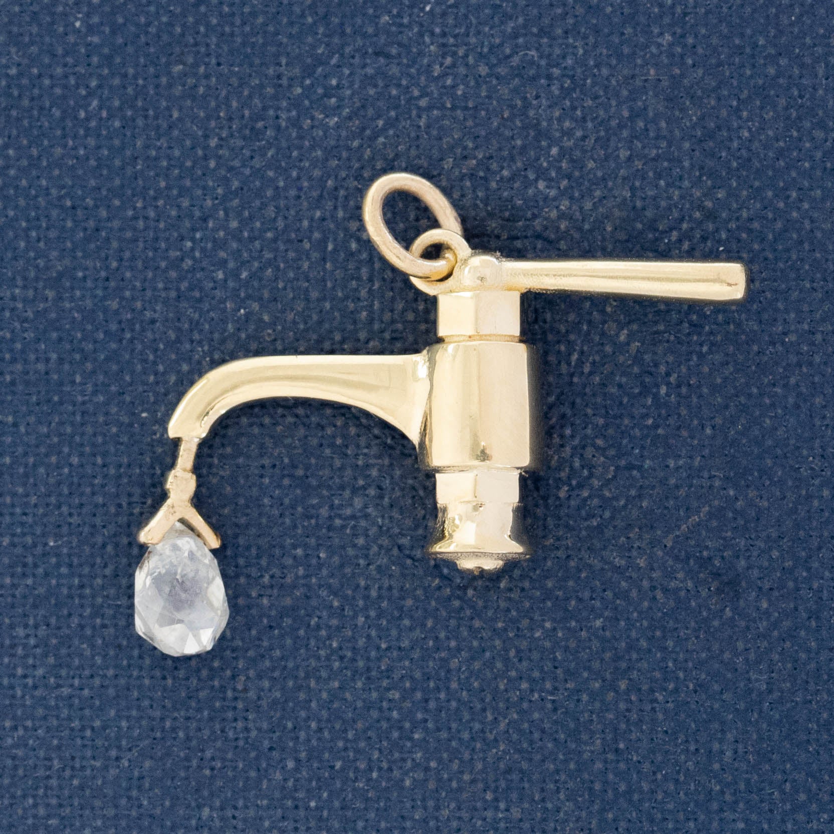 .76ct Briolette Cut Diamond Faucet Pendant