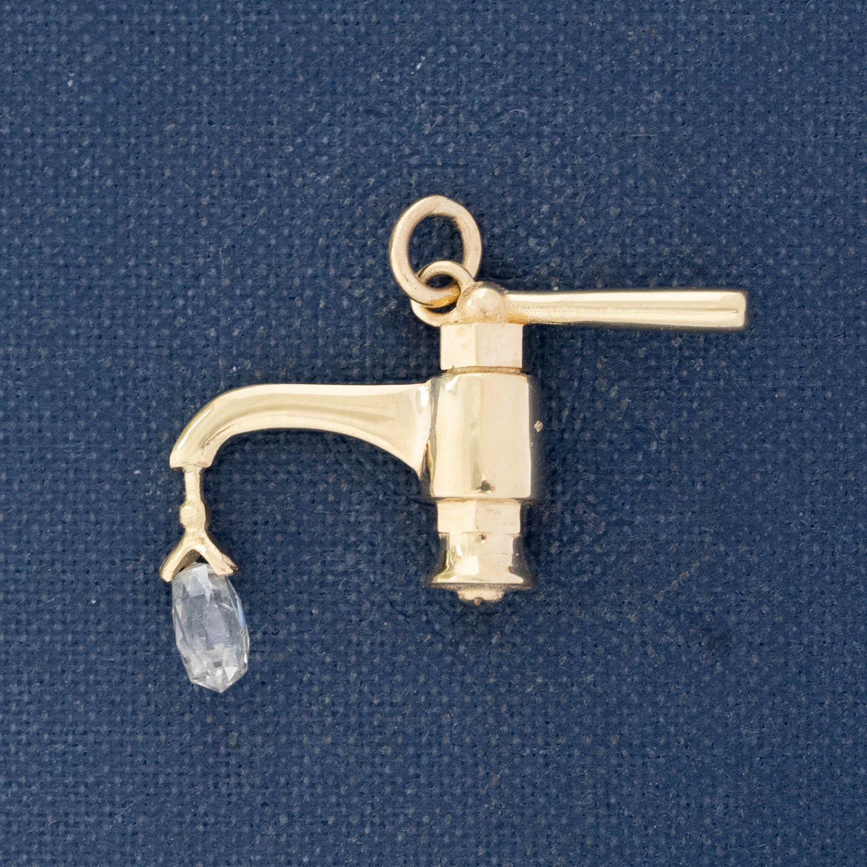 .63ct Briolette Cut Diamond Faucet Pendant