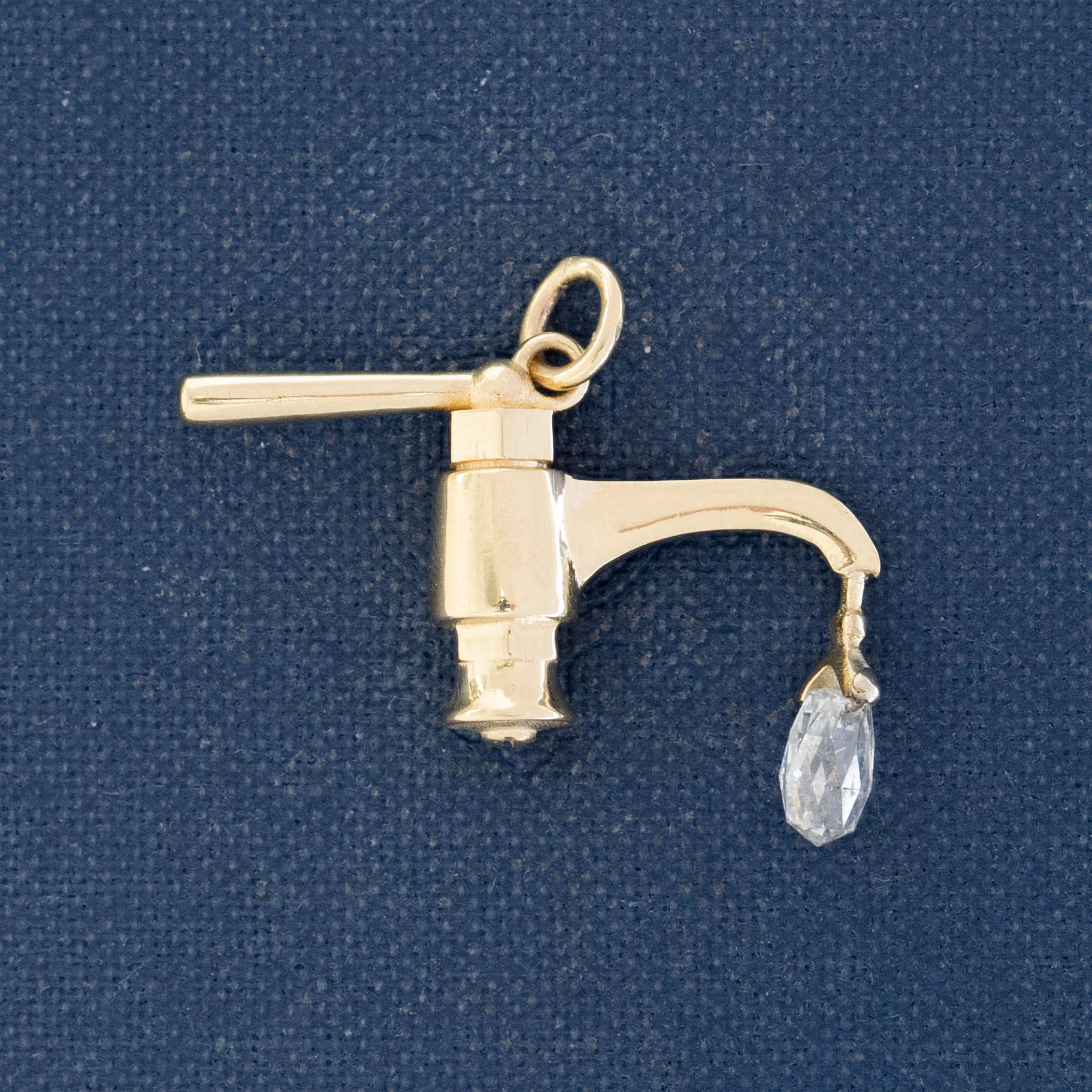 .63ct Briolette Cut Diamond Faucet Pendant