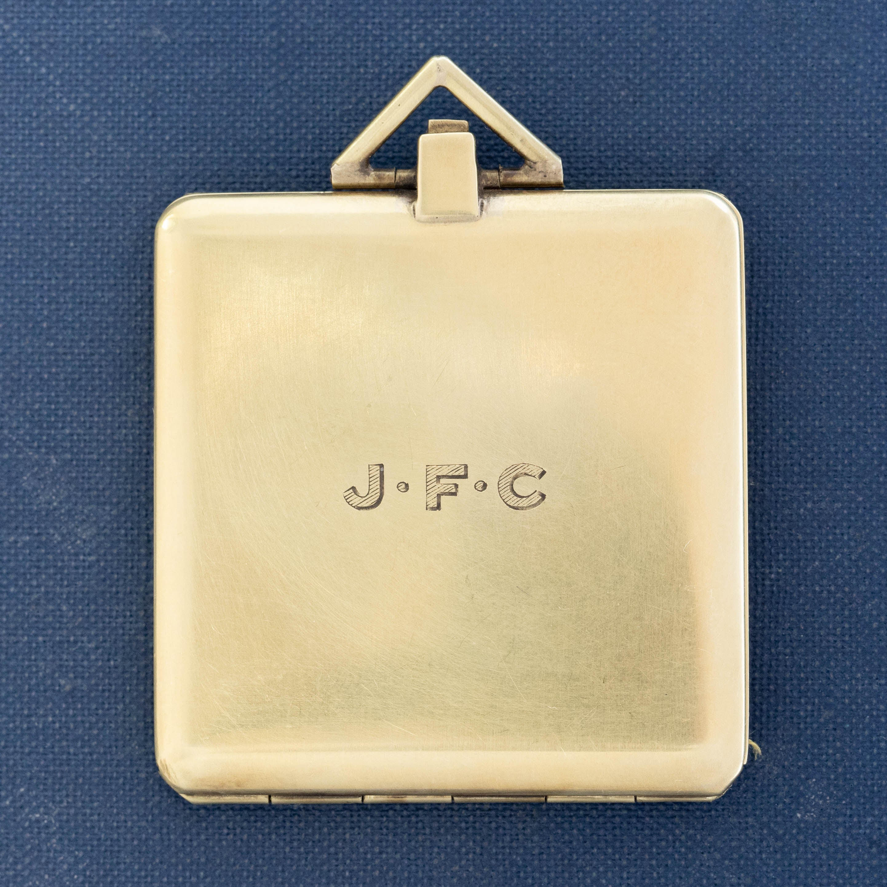 Antique Engraved Schnauzer Locket & Mirror Pendant, by Tiffany & Co.