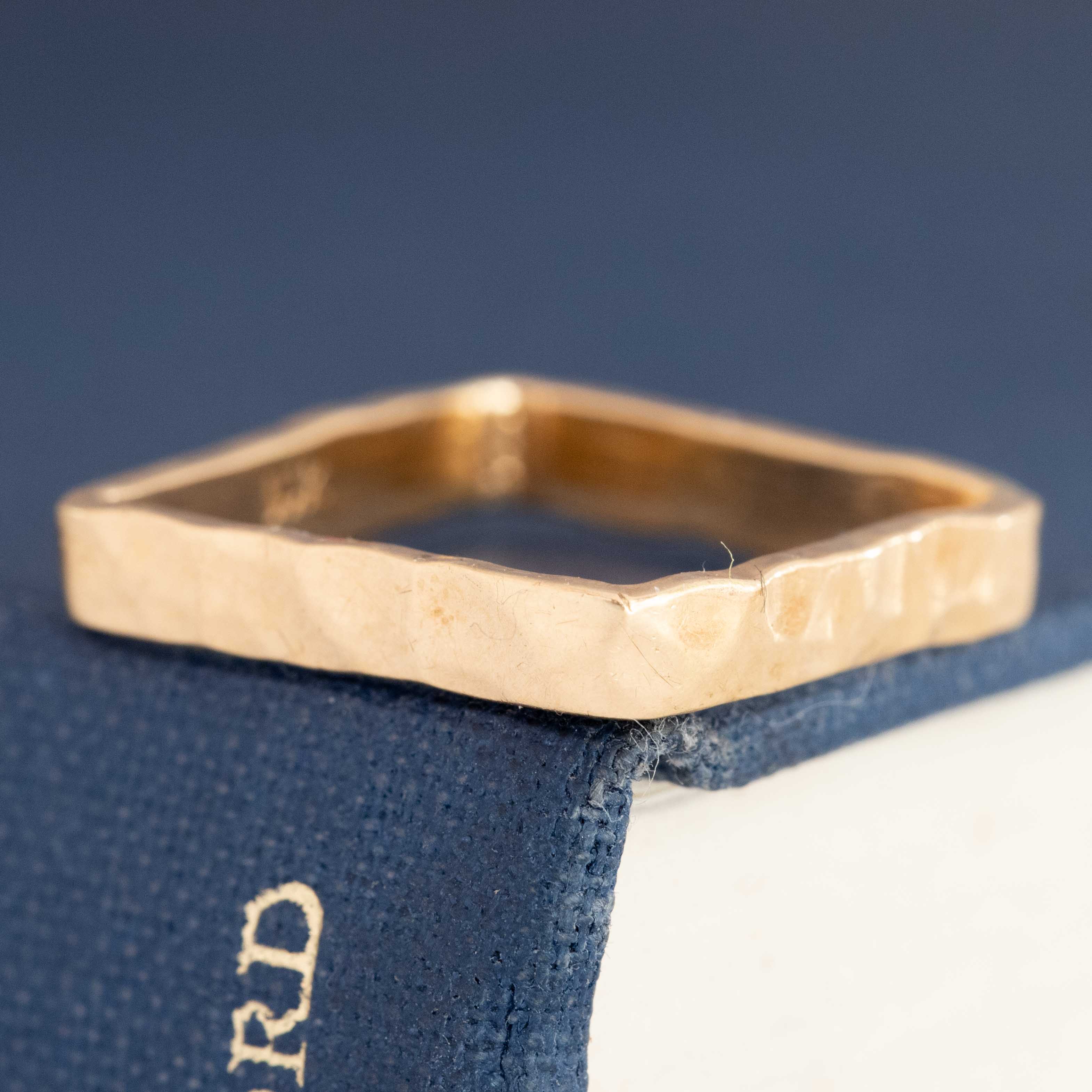 Vintage Hammered Square Shank Band