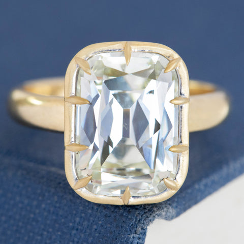5.02ct Elongated Cushion Cut Diamond Collet Solitaire, GIA M SI1