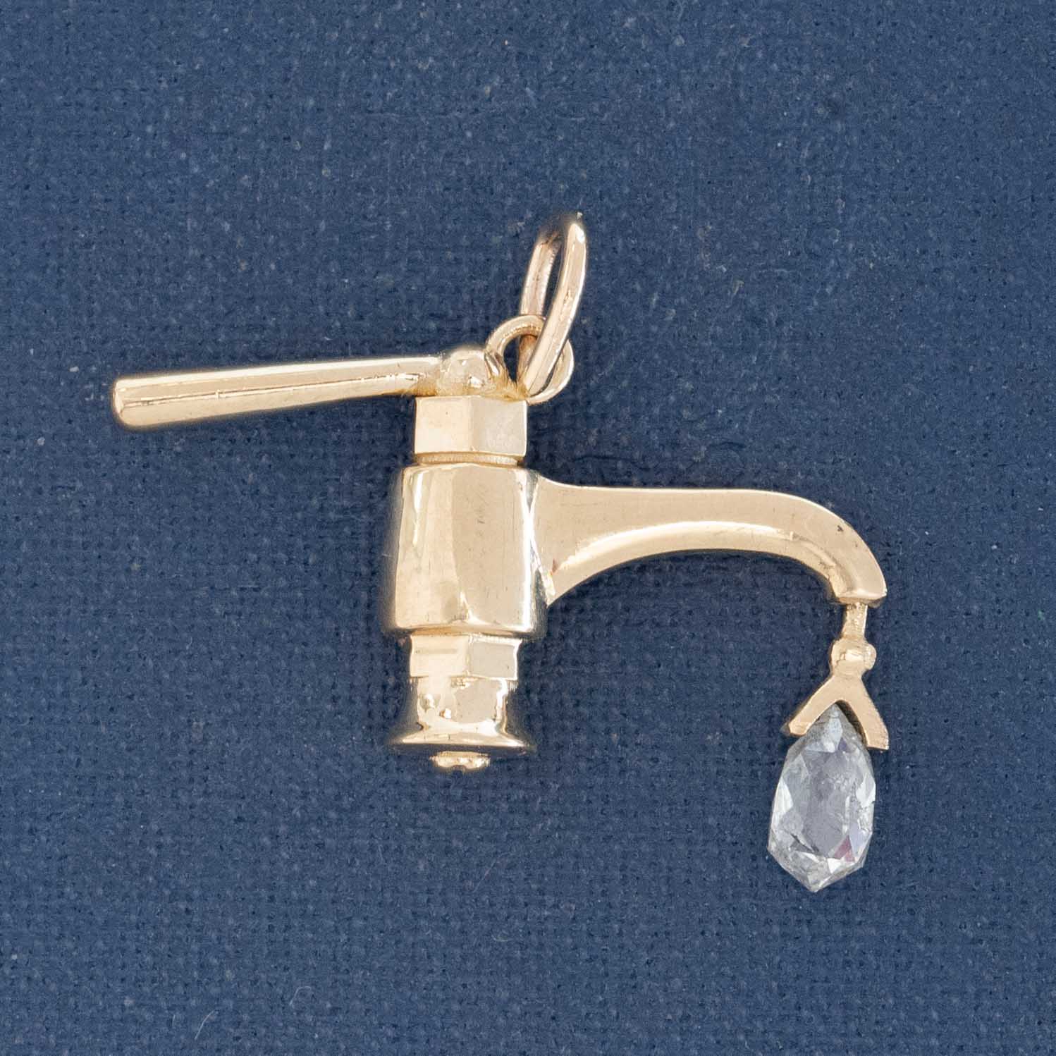 .53ct Briolette Cut Diamond Faucet Pendant