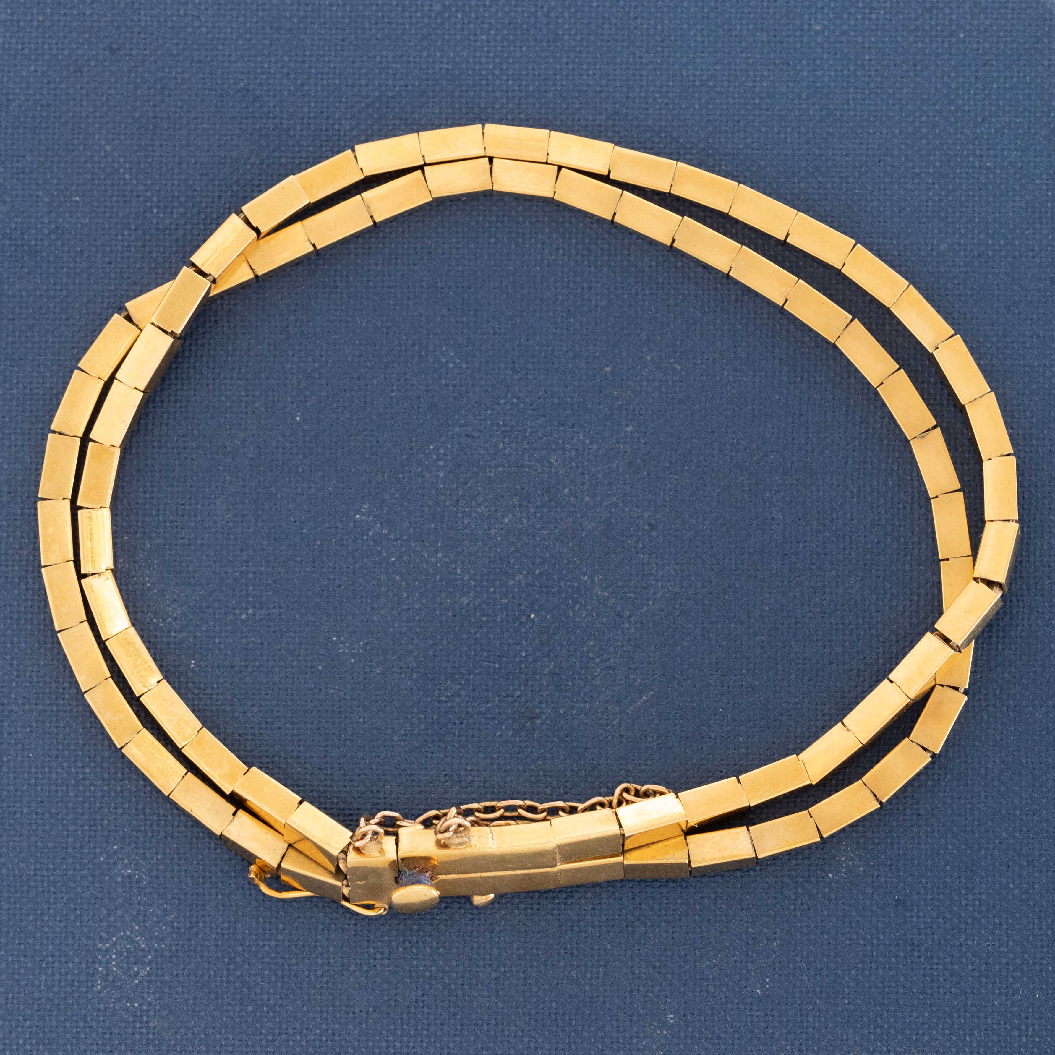 Vintage Double Strand Block Bracelet