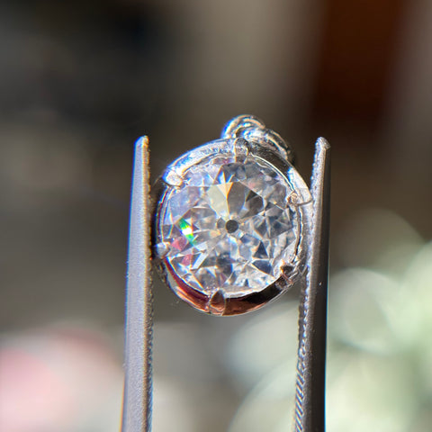 1.39ct Old European Cut Diamond Collet Charm