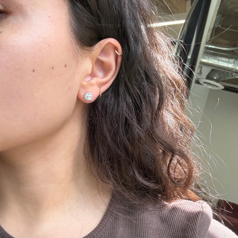 1.40ctw Old European Cut Diamond Stud Earrings