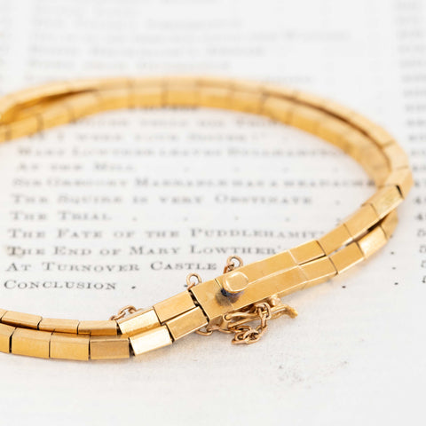 Vintage Double Strand Block Bracelet