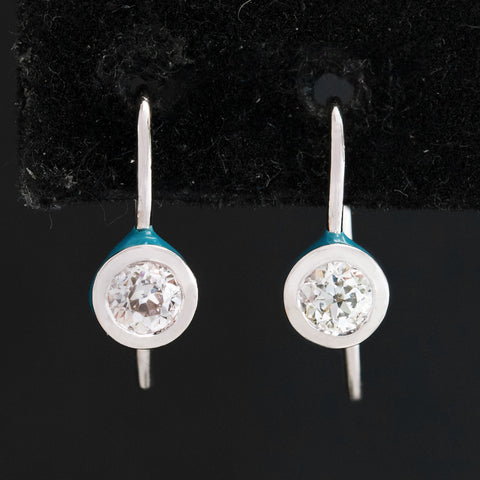 .67ctw Old European Cut Diamond "Dot" Earrings