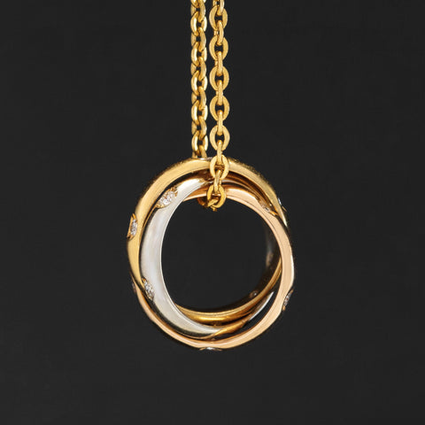 Vintage Diamond Trinity Charm Necklace, by Cartier