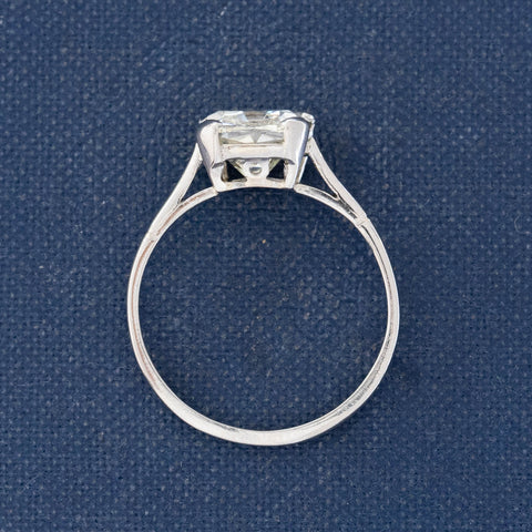 2.64ct Antique Cushion Cut Diamond Solitaire, GIA M