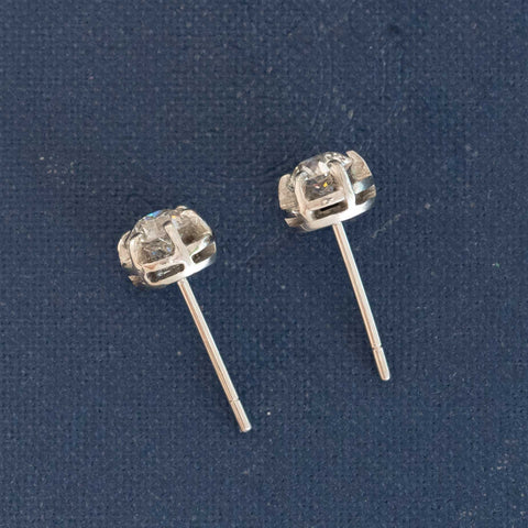 .95ctw Art Deco Old European Cut Diamond Stud Earrings