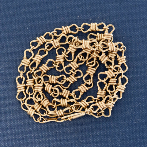 Vintage Knotted Fancy Link Chain Necklace