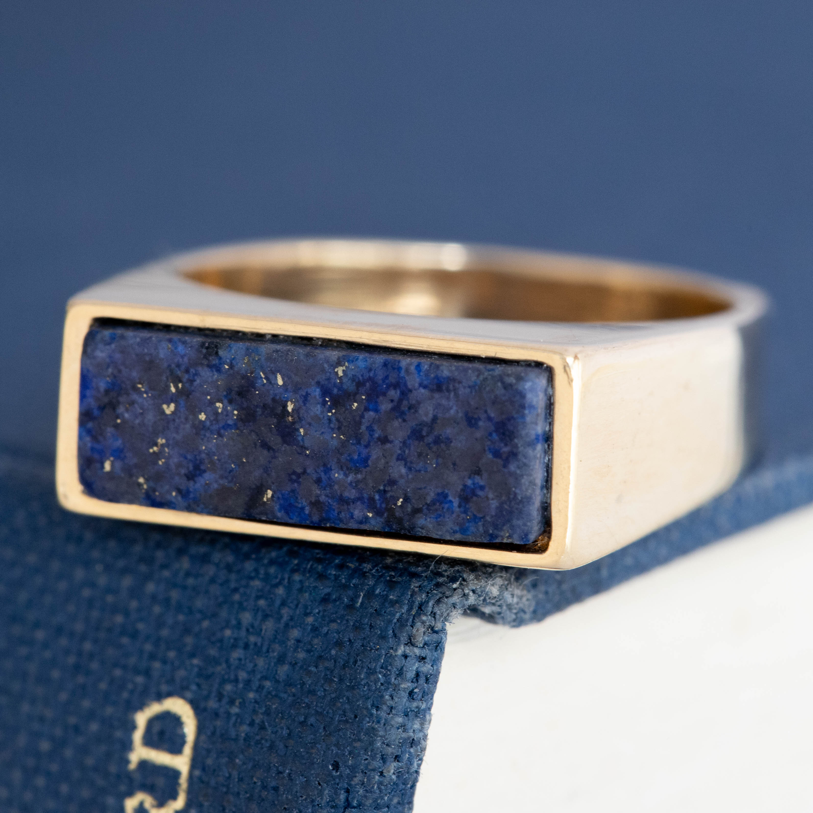 Vintage Lapis Signet Ring, by Tiffany & Co.